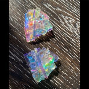 Dichroic glass brooch and pin pendant